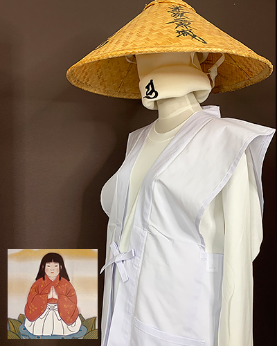 白衣背中
